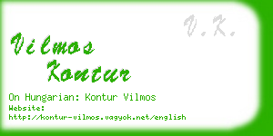 vilmos kontur business card